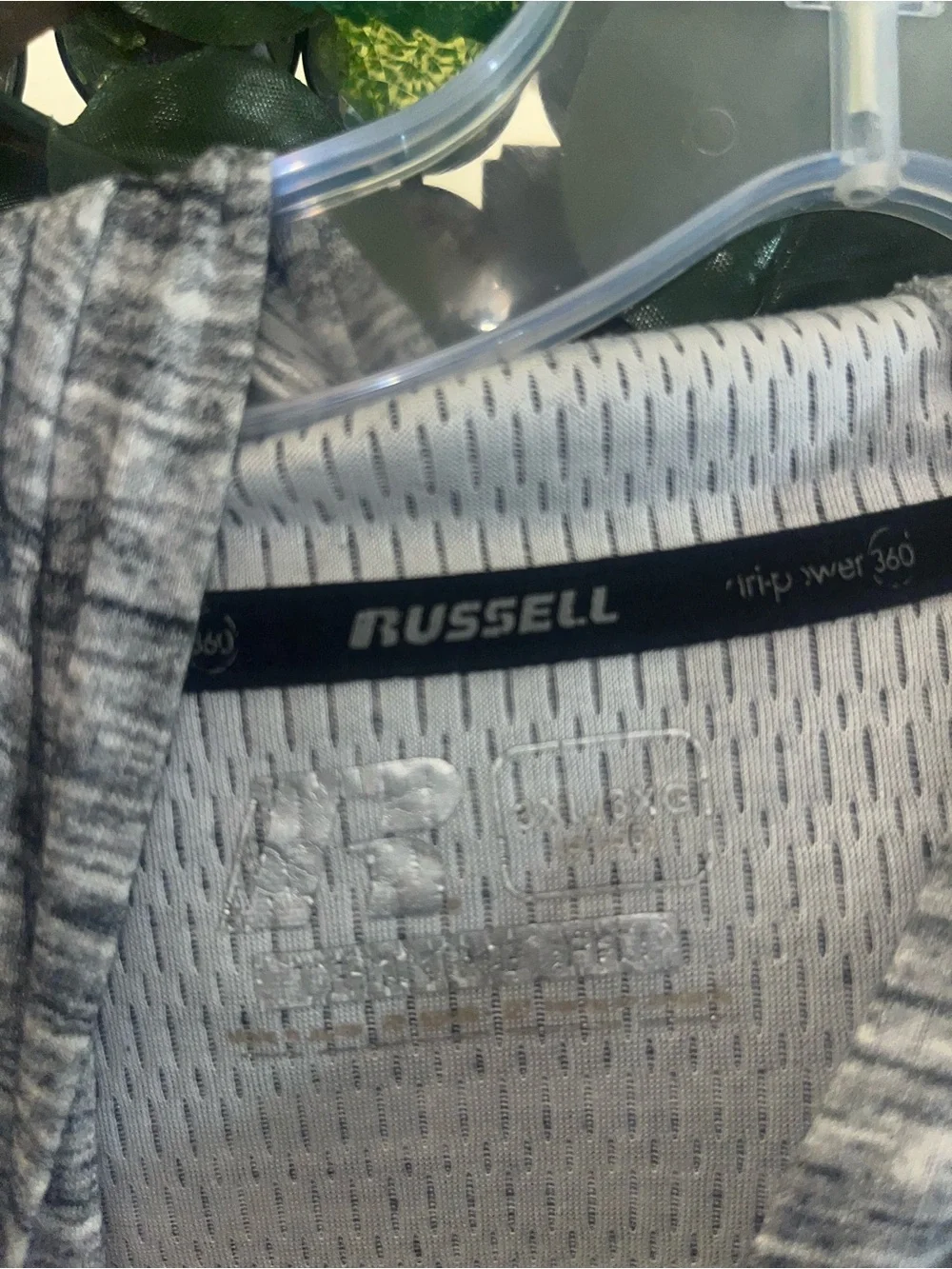 Russell Athletic Men's Heather Gray Performance Hoodie Size 3x
